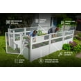 thumbnail image 5 of Vita Classic 12' L x 8' W x 4' H Vinyl Keyhole Composting Garden with Enclosure, White, VT17125, 5 of 10