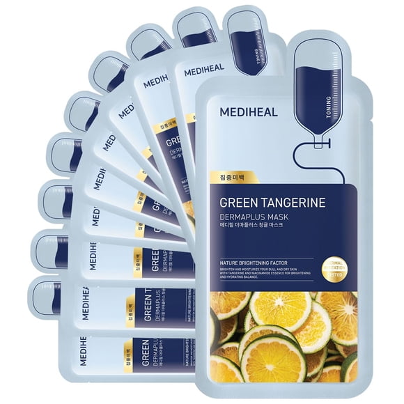 Mascarilla Mediheal Dermaplus Green Tangerine 10 unidades