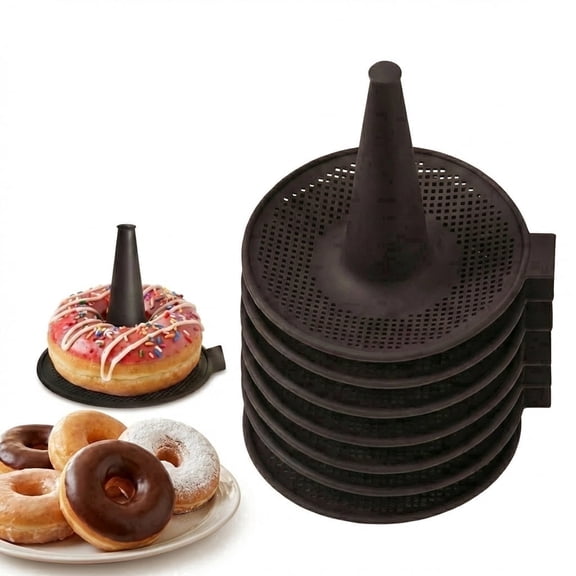 6 Pack Silicone Donut and Bagel Baking Molds, Nonstick Reusable Silicone Donut Pan for Home Baking