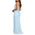 thumbnail image 4 of Iyufng Evening Gown for Women Spaghetti Straps Pleated Bodycon Maxi Dresses, 4 of 5