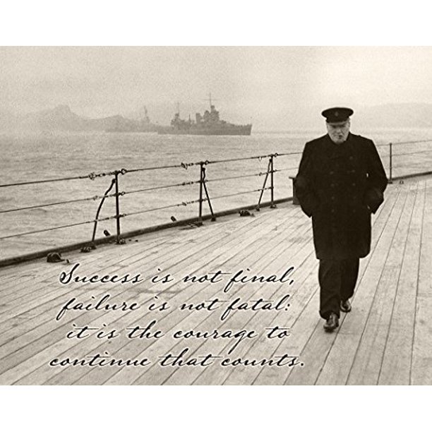 Success is Not Final Winston Churchill 11x14 Unframed Art Print Great Gift for World War