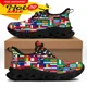 thumbnail image 1 of Zapatos de diseño con banderas del mundo para hombre, calzado informal de primavera para exteriores, zapatillas antideslizantes para caminar, zapatillas planas transpirables, 1 of 6