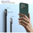 thumbnail image 2 of Case for iPhone 13 Pro Max, iPhone 13 Pro Max Phone Case with HD Clear Tempered Glass Screen Protector, Soft Slim Silicone Case Compatible with iPhone 13 Pro Max 6.7 inches, Green, 2 of 12