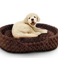 thumbnail image 4 of PETMAKER Cuddle Round Plush Pet Bed, X-Large, Brown, 4 of 4