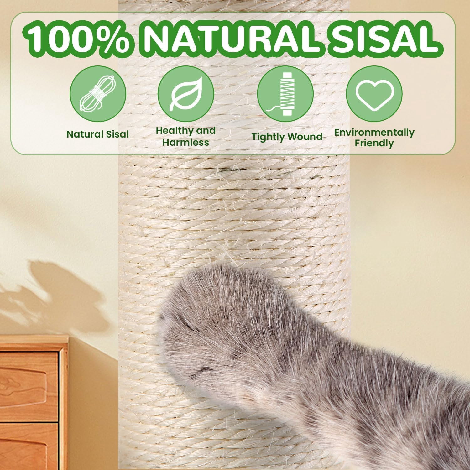 Gothic Black Cat Scratching Post with Sisal Rope, Interactive Ball Toys, and Self-Groomer Brush for Large Indoor Cats