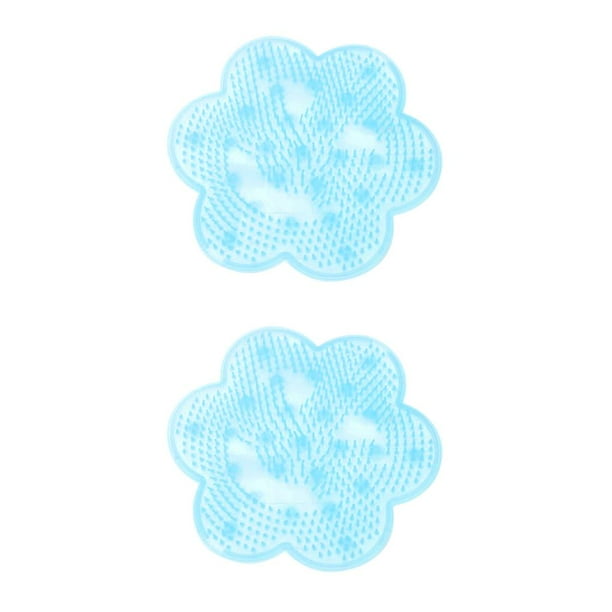 Ounissouiy Cepillo de ducha de silicona en forma de flor, masajeador, cepillo para pies, piel muerta, alfombrilla antideslizante, alfombrilla de baño, Type1 NO1 Ounissouiy CBP125252