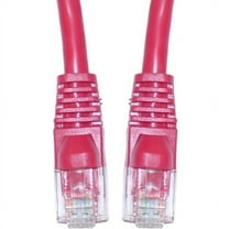 CableWholesale 13X6-07101 Cat6a Red Ethernet Patch Cable, Snagless/Molded Boot, 500 MHz, 1 foot