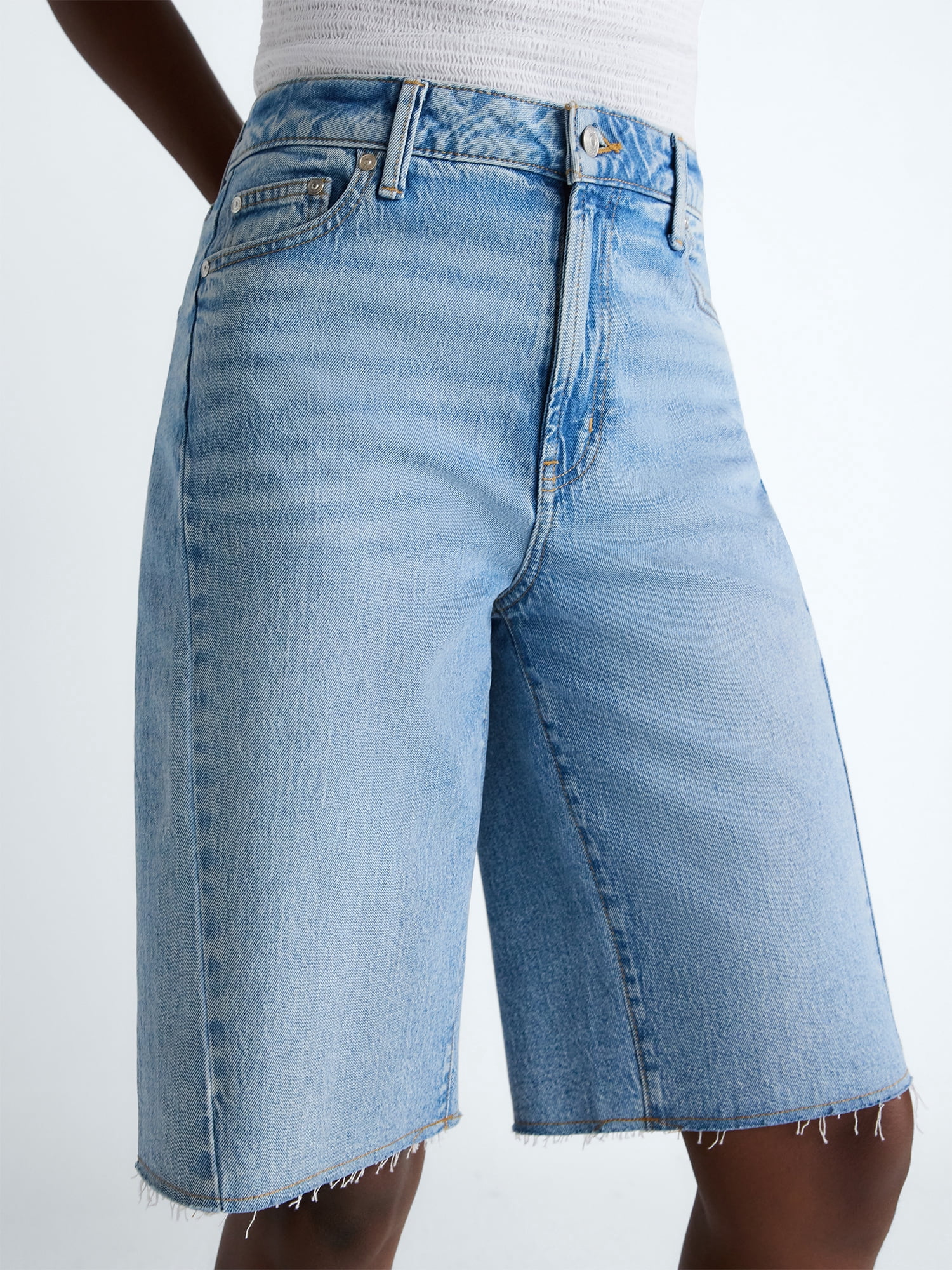 Scoop Women's and Women's Plus Denim Bermuda Shorts, Sizes 0-26W