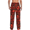 thumbnail image 3 of Uemuo Tomatoes And Chili Pattern Men's Wide Leg Palazzo Lounge Pants with Pockets Light Weight Loose Comfy Casual Pajama Pants-X-Large, 3 of 9
