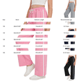 thumbnail image 3 of Girls Baggy Sweatpants Straight Leg Drawstring Athletic Pants Elastic Waist Striped Joggers Loose Soft Stretchy Trousers, 3 of 8