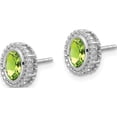thumbnail image 2 of 14K White Gold Oval Peridot Post Earrings (Width 7) (Length 9) - Jbsp, 2 of 5