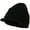 Black, variant on Big Knit Ribbed Beanie with Visor - Charcoal XL-3XL