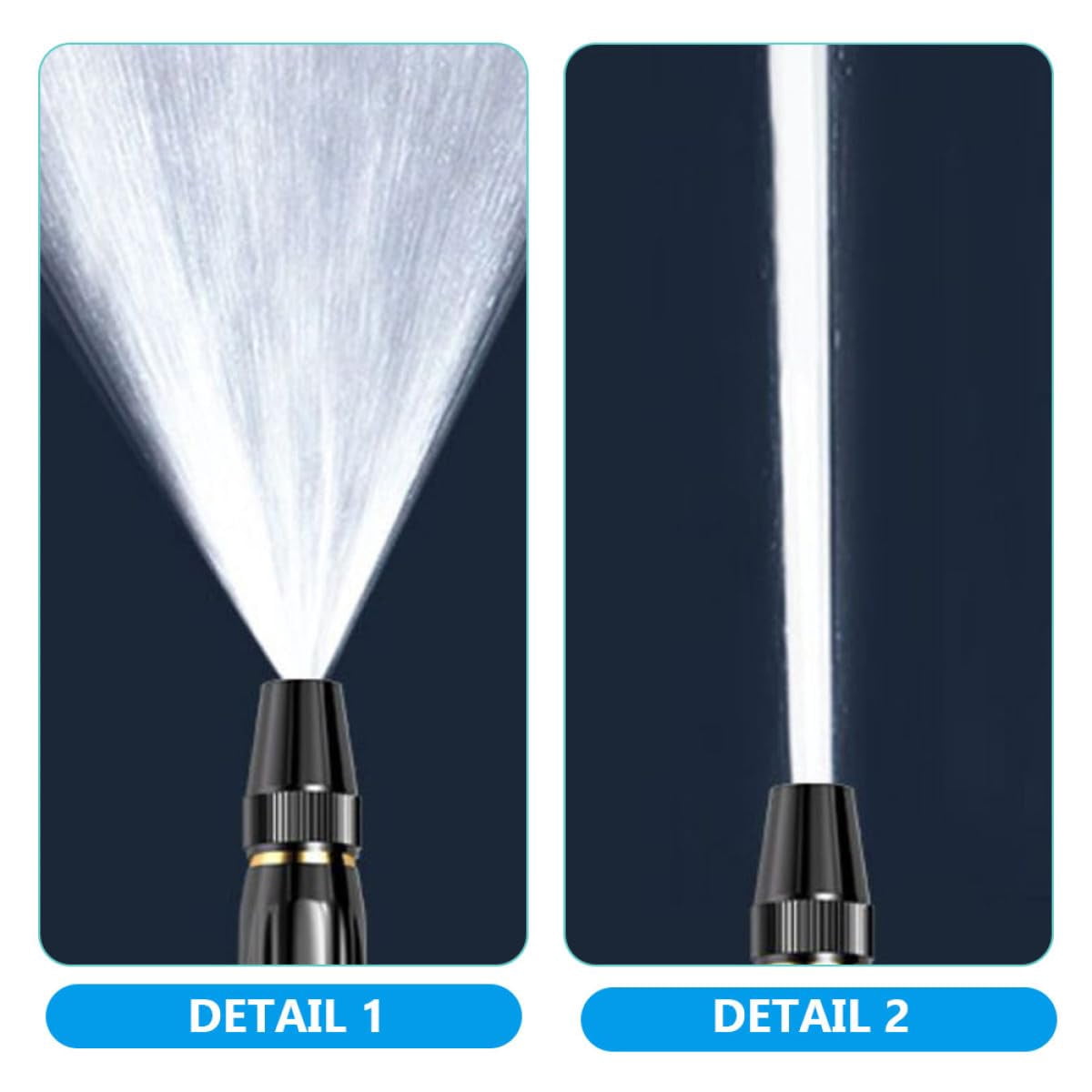 High Pressure Power Washer Nozzle with Metal Connector Set, Garden Hose Sprayer for Car Washing & Outdoor Cleaning, Sturdy Watering & Pressure Cleaning Accessory (3PCS)