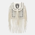 thumbnail image 4 of gcong Studded Fringe Crossbody Messenger Bag Soft Boho Casual Purse For Phone And, 4 of 5