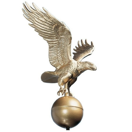 - Whitehall Medium Eagle Flagpole Topper (Gold Bronze)