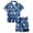 Blue-c, variant on Shadoumai Halloween Pajamas Button Front Graphic Print Button Down Short Sleeve Loungewear Clothes Set Comfy Home Clothes 2 Piece Pjs for