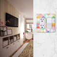 thumbnail image 5 of Yayeee Rocker Switch Wall Plate 1-Gang 4.6"x2.9" Home Decorative Outlet Cover, Abstract Geometric, 5 of 6