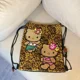 thumbnail image 1 of Bolsa de almacenamiento con estampado de leopardo de peluche de Hello Kitty Kawaii, bolsa para teléfono, bolso cruzado con cordón, lindas bolsas de hombro para guardar cosméticos para niñas, 1 of 5