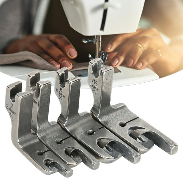 Presser Foot, 4pcs Accesorios de la Mácina de Coser Kit de Pie de Prensador, Costura de Repuestos para La Mácina de Coser Domísica Plegado