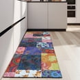 thumbnail image 4 of Colorful Pioneer Flower Patchwork Kitchen Rug Mat,Kitchen Runner Rugs Non Skid Washable,Decorative Kitchen Floor Mats for Kitchen,Sink,Laundry,17"X47", 4 of 5