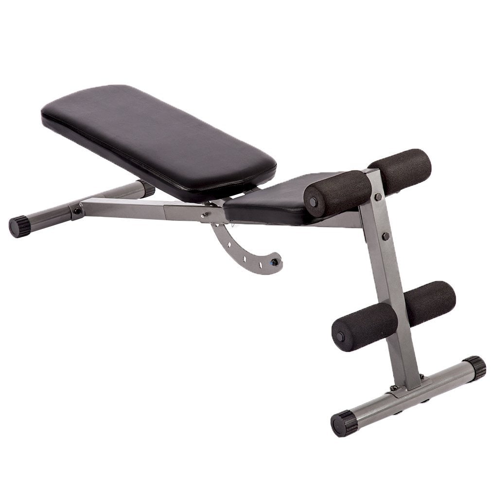 Incline Sit Up Bench Foldable Adjustable Workout Fitness Equipment W AB Bench by