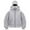 Grey, variant on UngA Balaclava Hoodie Jacket for Women Men, Y2K Zip Up Fashion Outerwear Double Layer Hooded Sweatshirt, Winter Hip Hop Streetwear (Clear,S)