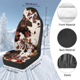 thumbnail image 7 of Uorisanigo Car Seat Covers, High Back Front Drive Seat Cover, 2pcs Retro Aztec Cow Print Bucket Seats Covers for Cars, Trucks, Van, SUV, Not Airbag Compatible, 7 of 7