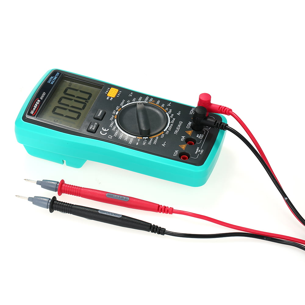 WINHY Digital Multimeter Auto-Ranging with LCD Display with Alligator Clips OR 