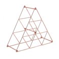 thumbnail image 1 of Metal Wine Storage Holder Pyramid Shape Free Standing Tabletop Wine Display Rack (Rose Gold), 1 of 9
