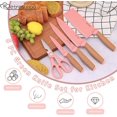 thumbnail image 2 of Kitchen Knife Set, Retrosohoo 6 Pieces Pink Professional Knife Set with Universal Knife Block, Super Sharp Knife Set with Ergonomic Handle, Non-Stick Stainless Steel Knife Block Set (Pink), 2 of 8