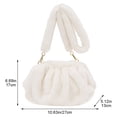 thumbnail image 2 of Jiibva Faux Fur Shoulder Bag for Women, Plush Ladies Clutch Purse Bag, Trendy Winter Furry Crossbody Bag Handbag, 2 of 7