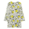thumbnail image 3 of Lemon Pattern Loose Dress Evening Dress Summer Dresses for Women Luxury Dress Long Sleeved Dress, 3 of 4
