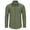 Army Green, variant on Mens Linen Shirt Long Sleeve Button Down Shirts Casual Lightweight Shirts Cotton Linen Breathable