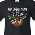 thumbnail image 4 of Inktastic My Great Aunt Loves Me Cute Sloth and Baby Youth T-Shirt, 4 of 5