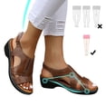 thumbnail image 5 of AZZAKVG Sandals for Women Casual Roman Shoes Fish Mouth Wedge, 5 of 7
