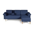 thumbnail image 4 of Sala Modular Reversible Makora Brunello con Memory Foam Color Azul Lino Respaldo Reclinable de 3 Posiciones, 4 of 10