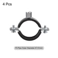 thumbnail image 3 of Unique Bargains 47 to 51mm Rigid Pipe Strap Clamps, Pipe Bracket Tube Clips 4 Pack, 3 of 5