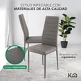thumbnail image 3 of Juego De Comedor 4 Sillas y Mesa De Vidrio Templado Lexus gris 5, 3 of 6