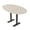 Lakeland Salt w/Black Base, variant on Boat Oval Bistro Height Meeting Table T-Shaped Metal Base 46x72 Bar Table