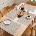thumbnail image 5 of Placemat Set of 6 Wildflower Placemats for Dining Table Vintage Floral Leaves Washable Table Mats for Kitchen and Party Decor Indoor & Outdoor Use, 5 of 8