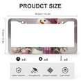 thumbnail image 3 of License Plate Cover Snowman In Pink Scarf With Roses License Plate Frame License Plate Shield Frame 2 Pack Happy Winter Holiday Metal License Plate Frames Funny Cute for USA Canada Vehicles, 3 of 6