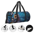 thumbnail image 5 of Fotbe Abstract Colorful Art Supplies Pattern Foldable Sports Gym Bag with Wet Dry Pocket, Ultralight Travel Bag, Large Capacity Duffel Bag, Splash Proof Carry on Bag, Overnight Bag, Weekender Bag, 5 of 8