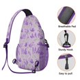thumbnail image 2 of Floral and Leopard Print Sling Backpack, Retro Artistic Crossbody Travel Bag, Lightweight Shoulder Pack with Tropical Bloom Pattern, 2 of 6