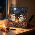 thumbnail image 2 of Halloween Diamond Art Kits For Adults Clearance, DIY Pearl Diamond Art, Hanging Ornament For Halloween Front Door Decor, DIY Fall Home Decor Wall Art, Halloween DIY Gift (White), 2 of 7
