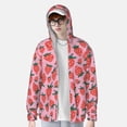 thumbnail image 2 of Fotbe Cartoon Strawberry Chaqueta con Protección Solar UPF 50+ para Hombre y Mujer, Camisa con Capucha y Bolsillos-Small, 2 of 7
