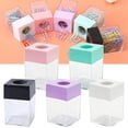 thumbnail image 4 of Magnetic Paper Clip Holder, Boxes of Paper Clip Organizer, Paper Cilp Dispenser Holder, Clear Acrylic Organizers with Magnetic for Desk Cute Office Binder Clip, Desk Supplies Holders, Pink, 4 of 5