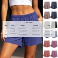 thumbnail image 3 of Shrysg Women's Modal Lounge Shorts High Waist Elastic Wide Leg Pajama Bottoms with Pockets Soft Casual Athletic Running Sleep Pants Blue, 3 of 7