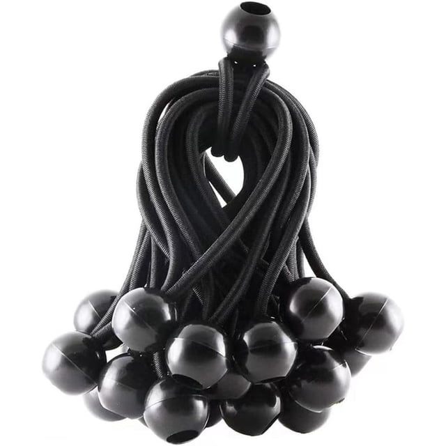 Ball Bungee Cords 4 Inch Bungee Cord with Balls, 25PCS Canopy Tarp Tie Down Cord Fixed binding ball (4 Inch)
