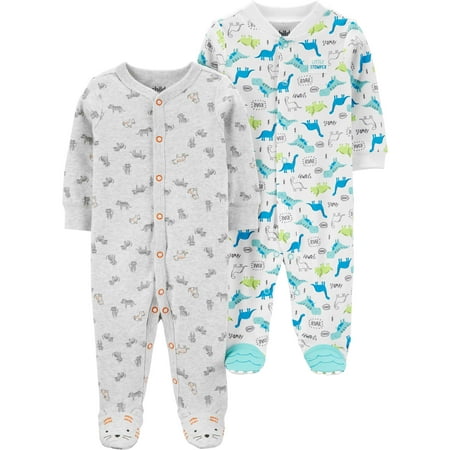 Child of Mine by Carter's Button-up sleep n play pajamas, 2pk (baby