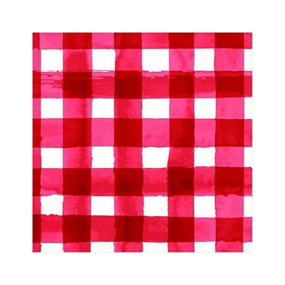Harman Watercolor Plaid Paper Napkin Luncheon Red Pack of 20 6.5" x 6.5"